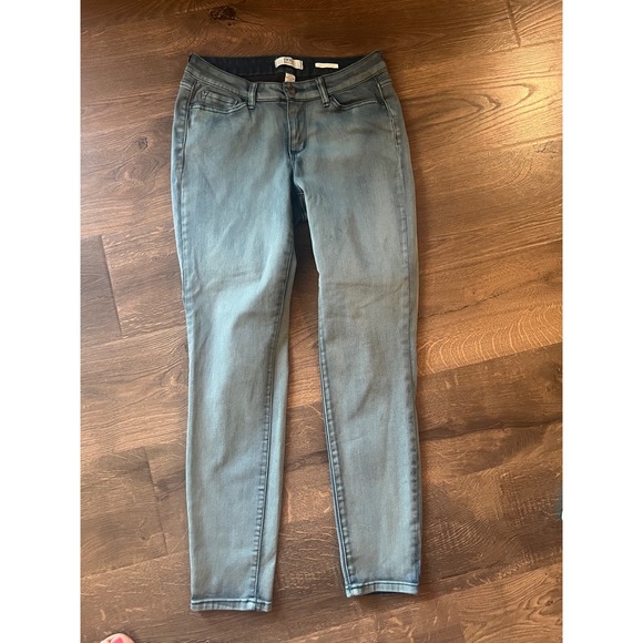 Vintage America Denim - Vintage America Boho Skinny Jeans Size 6/28 Blue Green Denim